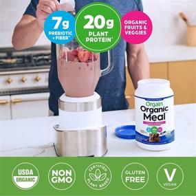 img 2 attached to 🌱 Orgain Vegan Protein Meal Replacement Powder - 20g of Plant-Based Protein, Organic, Gluten-Free, Dairy-Free, Non-GMO, Creamy Chocolate Fudge, 2.01lb (Packaging May Vary)