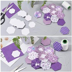 img 2 attached to 🧵 Arricraft 300 Pcs Hexagon Paper Quilting Templates: Handmade English Paper Piecing for DIY Patchwork Sewing Crafts