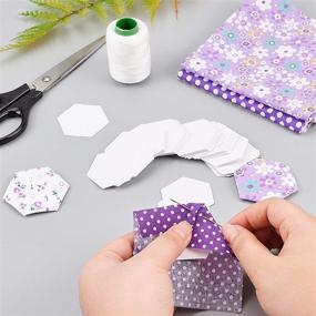 img 1 attached to 🧵 Arricraft 300 Pcs Hexagon Paper Quilting Templates: Handmade English Paper Piecing for DIY Patchwork Sewing Crafts