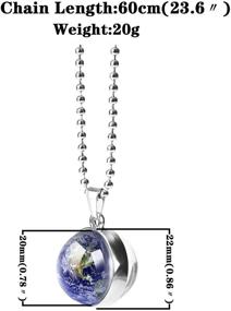 img 2 attached to 🌌 NDJEWELRY Solar System Necklace Nebula Galaxy Planet Pendant with Double-Sided Glass Crystal Ball for Universe Enthusiasts - Handmade Jewelry Set