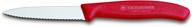 🔪 red victorinox swiss classic paring knife - 3.25 inch, serrated edge & spear point logo