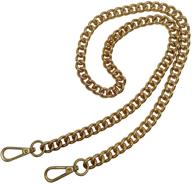 willikiva 47.2inch heavy chunky aluminum metal purse handle bag chain charms strap replacement handbag accessories decoration (gilded gold) logo