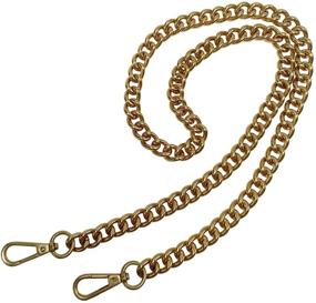 img 4 attached to willikiva 47.2inch Heavy Chunky Aluminum Metal Purse Handle Bag Chain Charms Strap Replacement Handbag Accessories Decoration (Gilded Gold)