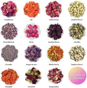 img 3 attached to 🌸 Premium Dried Flowers and Herbs Kit for Bath, Soap and Candle Making, Aromatherapy, Witchcraft Supplies, Ideal Mothers Day Gifts - 15 Bags of Lavender and Witch Herbs