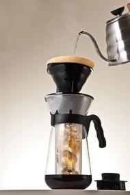 img 3 attached to ☕ Premium Hario V60 'Fretta' Coffee Maker - Hot and Iced Brewing, 700ml, Black