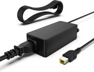 uflatek 65w 45w charger for lenovo thinkpad t440, g50, t460, t470, t450, x1 carbon, flex 3 - adlx45ndc2a pa-1650-72 laptop power supply cord (square connector, non-usb-c) logo