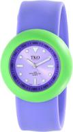 stylish and vibrant: tko orlogi women's tk590-pgp purple rubber slap watch logo