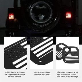 img 1 attached to Partol Tail Light Cover Guard For Jeep Wrangler TJ YJ 1987-2006