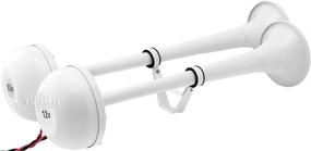 img 1 attached to 🚢 Vixen Horns VXH2112MAR-W: Marine Electric Train Horn - Powerful Dual Stainless Steel Trumpets for Boats, RVs, and Trucks - 12V White