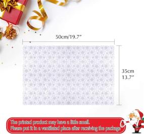 img 1 attached to FEPITO 100 Sheets Silver Snowflake Wrapping Paper: Big Size Christmas Tissue Paper for DIY and Craft, Gift Bags Decorations (14 x 20 Inch)