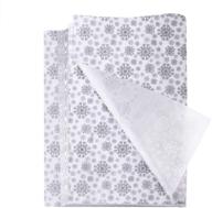 fepito 100 sheets silver snowflake wrapping paper: big size christmas tissue paper for diy and craft, gift bags decorations (14 x 20 inch) logo