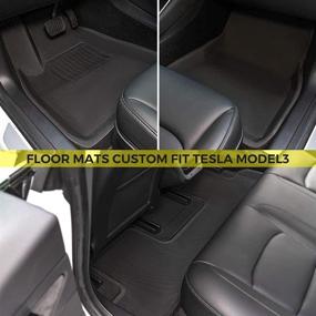 img 3 attached to High-Quality TAPTES Floor Mats for Tesla Model 3 - Waterproof, Anti-Slip, All-Weather Protection - Fits Model 3 2017-2021 - 3 Pieces/Set