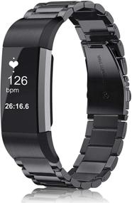 img 4 attached to ⌚ Ремешки Fintie Fitbit Charge 2: премиум-металлические ремешки для замены наручного браслета для Fitbit Charge 2 HR Smart Fitness Tracker