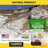 🌱 harris diatomaceous earth food grade, 4lb with powder applicator included in packaging logo