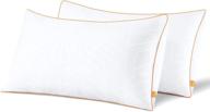 🛏️ maxzzz 2 pack king size pillow set: soft and supportive pillows for side and back sleepers - down alternative hotel collection logo