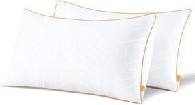 img 4 attached to 🛏️ Maxzzz 2 Pack King Size Pillow Set: Soft and Supportive Pillows for Side and Back Sleepers - Down Alternative Hotel Collection