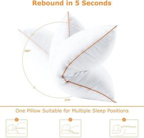 img 2 attached to 🛏️ Maxzzz 2 Pack King Size Pillow Set: Soft and Supportive Pillows for Side and Back Sleepers - Down Alternative Hotel Collection