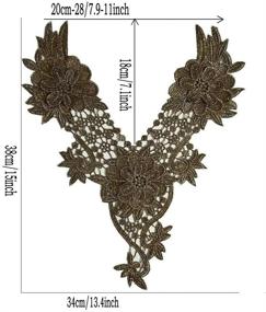 img 2 attached to Embroidered Luxurious Neckline Applique Scrapbooking