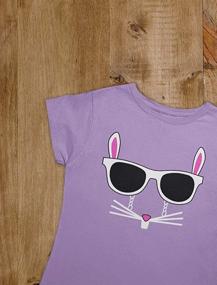 img 1 attached to Easter Bunny Shirt for Girls - Adorable Rabbit Face with Eyeglasses on Fitted Kids T-Shirt