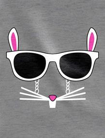 img 3 attached to Easter Bunny Shirt for Girls - Adorable Rabbit Face with Eyeglasses on Fitted Kids T-Shirt