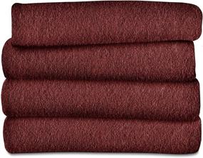 img 2 attached to 🔴 Extra Soft Electric Fleece Heated Throw Blanket in Sunbeam Garnet Red