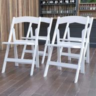 🪑 flash furniture hercules series folding chair - white resin - 4 pack | 1000 lb capacity | comfortable event chair | lightweight folding chair logo