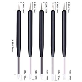 img 3 attached to 🖌️ Set of 5 Dual-Head Nail Art Dotting Tools: UV Gel Carving Pen, Silicone Brushes, Pottery Clay Sculpting Tools for Modeling, Painting, Drawing - DIY Art Craft (Black)