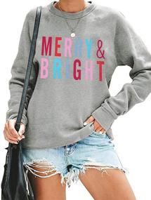 img 4 attached to MOUSYA Christmas Colorful Sweatshirt Pullover Sports & Fitness