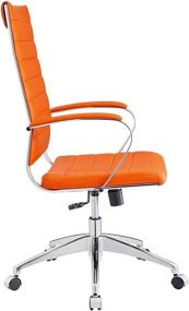 img 2 attached to 🍊 Embrace Productivity in Style with Modway Jive Ribbed High Back Tall Executive Swivel Office Chair - Orange