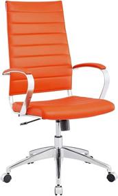 img 3 attached to 🍊 Embrace Productivity in Style with Modway Jive Ribbed High Back Tall Executive Swivel Office Chair - Orange