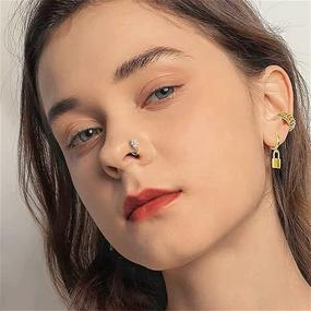 img 3 attached to 👃 Stainless Steel Magnetic Septum Nose Ring Hoop - Non-Pierced Clip On Fake Nose Rings for Men and Women