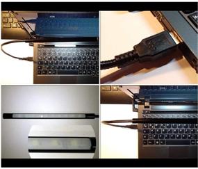 img 3 attached to Eleidgs DZYDZR Keyboard Light Laptop Lamp: USB LED 5V 1W 10 LED Long Gooseneck Touch Dimmer (Black)