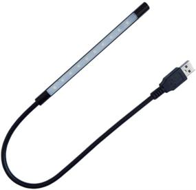 img 4 attached to Eleidgs DZYDZR Keyboard Light Laptop Lamp: USB LED 5V 1W 10 LED Long Gooseneck Touch Dimmer (Black)