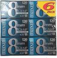 maxell 8mm gx mp videotapes 6 pack logo