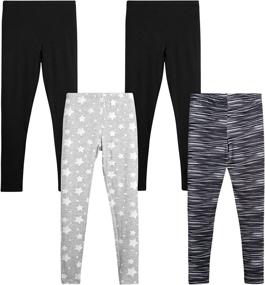 img 4 attached to 👖 Yummy Leggings for Girls - 4-Pack of Buttery Soft-Touch Printed Styles