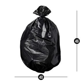 55 Gallon Rubbermaid Compatible Black Trash Bags, 1.2 Mil, 40'' x 50'' (100  Count)