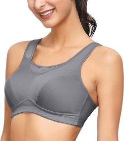 img 3 attached to Deyllo Womens Full Support Wirefree Workout