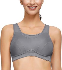 img 4 attached to Deyllo Womens Full Support Wirefree Workout