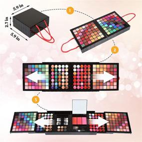 img 2 attached to 💄 Makeup Kit: 177-Color Matte & Shimmer Eyeshadow Palette, Blush, Lip Gloss, Eyebrow Powder, Concealer Kit - Complete Beauty Cosmetic Makeup Set Gift for Teen Girls and Women