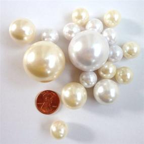 img 1 attached to 🎉 JellyBeadZ Brand: Ivory and White Pearl Beads Set with Clear JellyBeadZ Gel (12g) - Easy Elegance for Wedding Centerpieces and Decorations