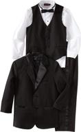 stylish joey couture big boys' tuxedo no tail suit logo