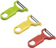 🔪 kuhn rikon swiss peeler trio - red, green, and yellow set logo