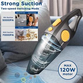 img 3 attached to Upgraded Cordless Handheld Vacuum Cleaner by RUMIA - Powerful Suction, Stainless Steel Filter, Lightweight & Portable, 7000Pa - Ideal for Home and Car