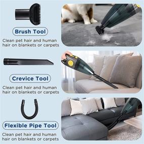 img 2 attached to Upgraded Cordless Handheld Vacuum Cleaner by RUMIA - Powerful Suction, Stainless Steel Filter, Lightweight & Portable, 7000Pa - Ideal for Home and Car