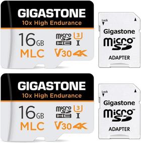 img 4 attached to 📸 Gigastone 16GB 2-Pack MLC Micro SD Card: 10x Endurance for High-Quality 4K Video, Security Cam, Dash Cam, Surveillance - 95MB/s Speed, U3 C10 Compatible