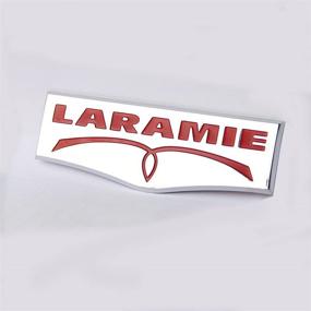 img 2 attached to Запчасть OEM Laramie Emblema литая решетка задней двери 3D название Laramie замена на 1500 2500 3500 (хром красный)