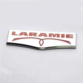 img 1 attached to Запчасть OEM Laramie Emblema литая решетка задней двери 3D название Laramie замена на 1500 2500 3500 (хром красный)