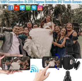 img 2 attached to 4K Видеокамера с WiFi и 3.0-дюймовым сенсорным экраном, 48МП, 18-кратным цифровым зумом, ИК-невидимкой, видеокамера для YouTube с микрофоном, 2-мя батареями, пультом дистанционного управления