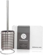 🚽 silver debaneo toilet brush and holder set - modern brush with stylish holder for optimal bathroom hygiene logo