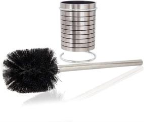 img 1 attached to 🚽 Silver Debaneo Toilet Brush and Holder Set - Modern Brush with Stylish Holder for Optimal Bathroom Hygiene